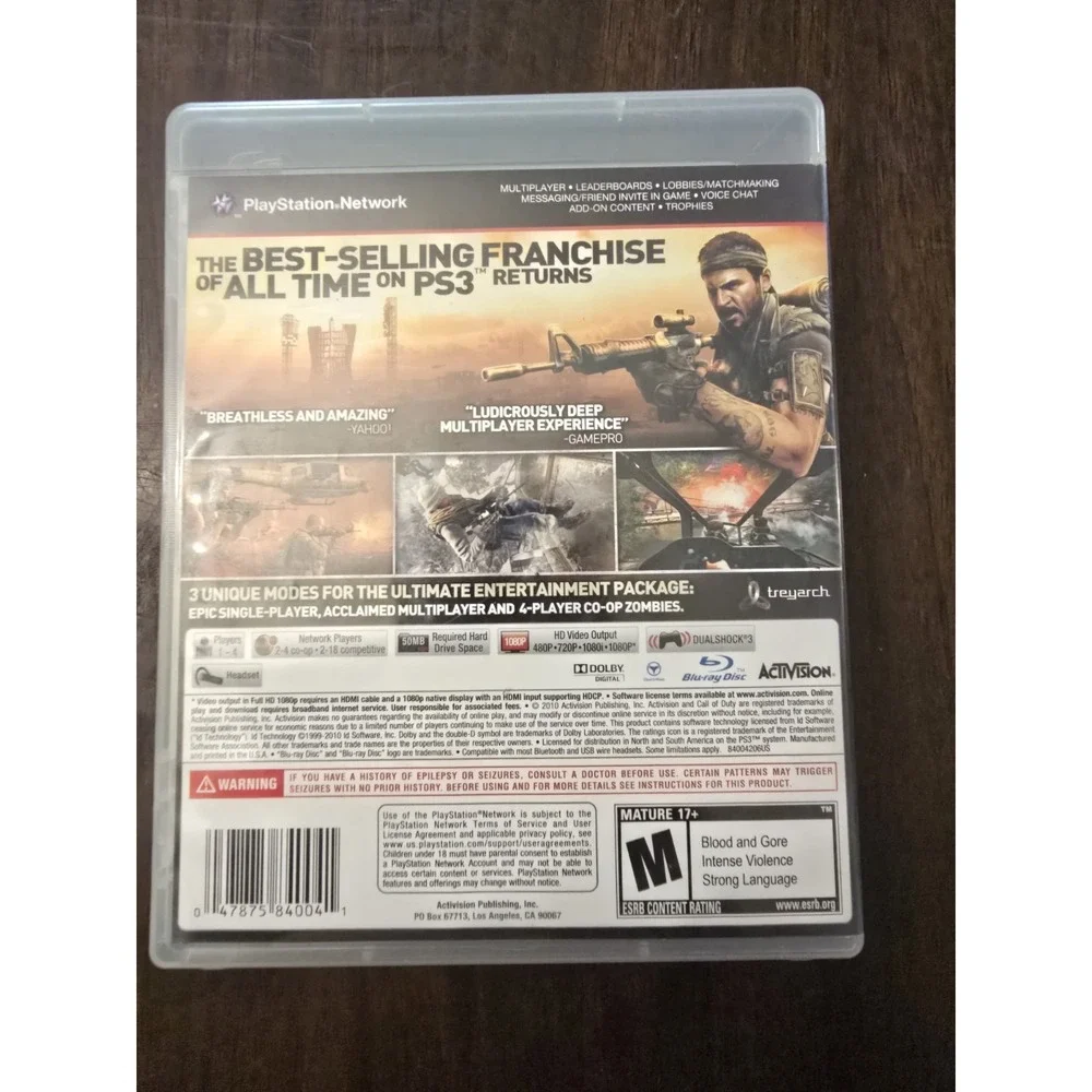 Call of‎ Duty Black OPS Playstation 3 Video Game for PS3